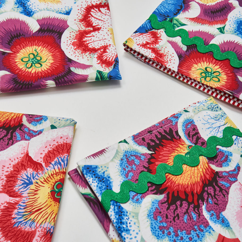 REVERSIBLE NAPKINS | floral & stripes (set of 4)