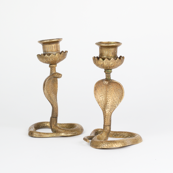 BRASS SERPENT CANDLEHOLDERS (sold out)