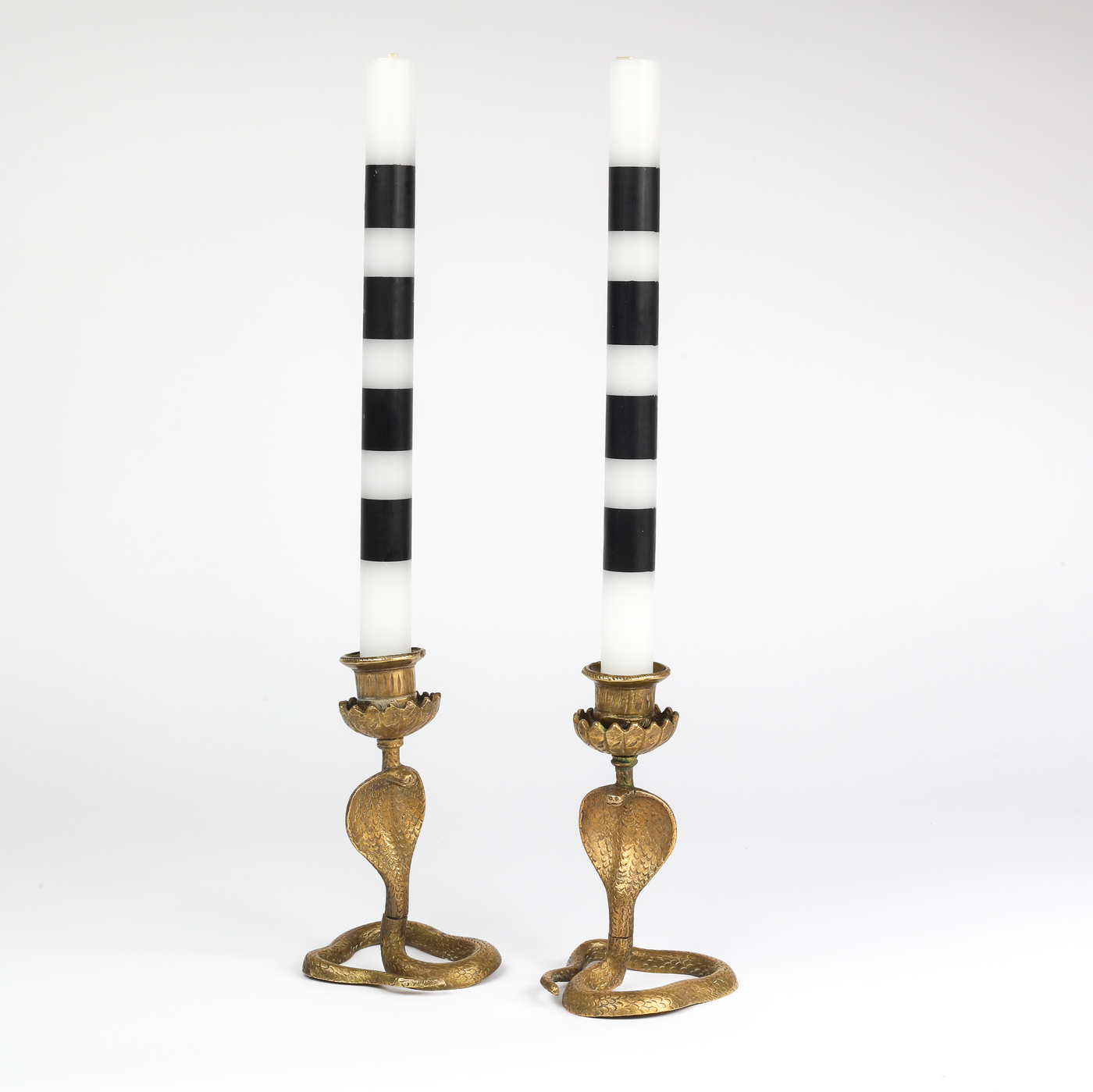 BRASS SERPENT CANDLEHOLDERS (sold out)